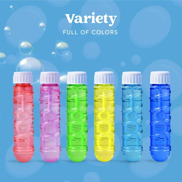 24pcs Bubble Liquid Bottle with Wand Set 2oz