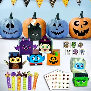 24Pcs Halloween 3D Boxes with Party Favors