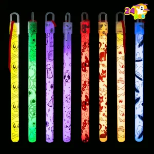 24Pcs Halloween Glow Stick Hanging Wands