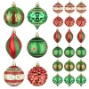 24pcs Assorted Christmas Ball Ornaments 2.3in