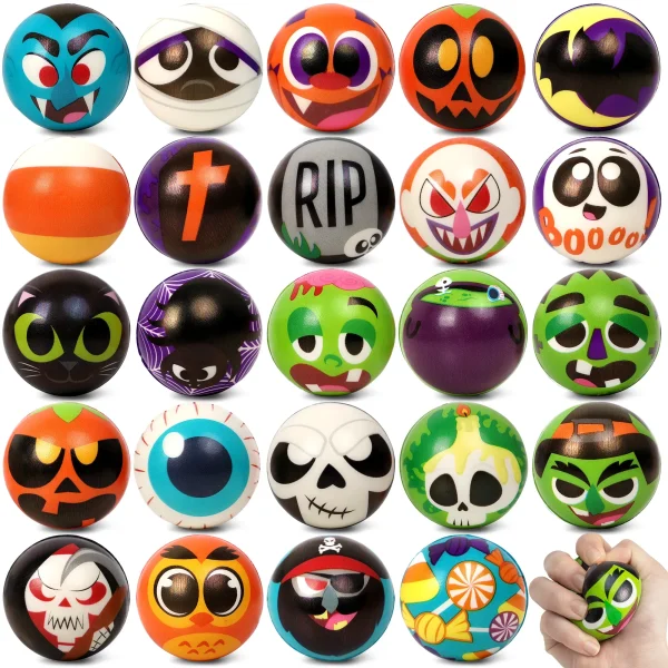 24Pcs Soft Soft and Yielding Stress Balls for Halloween