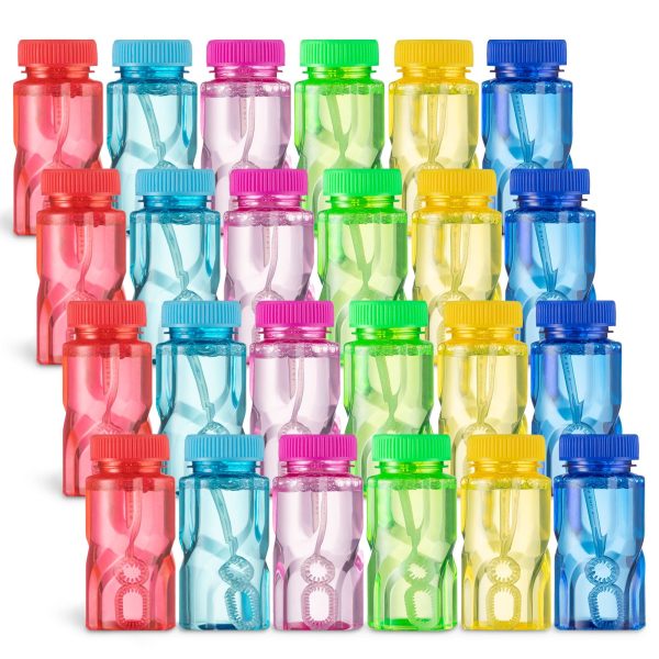 24pcs Bubble Bottles with 2oz Bubble Solution