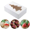 24pcs White Christmas Cookie Boxes