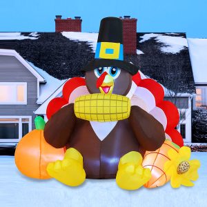 7ft Turkey Holding with A Corn