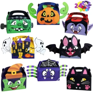 24pcs 3D Halloween Cookie Boxes Party Supplies