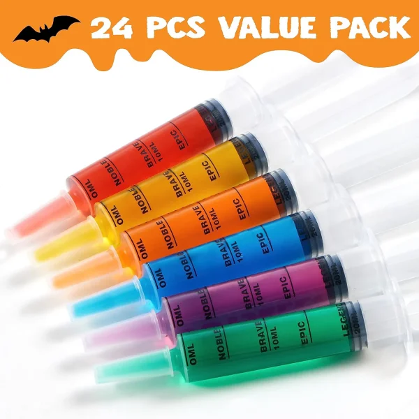 24pcs Halloween Syringe Puddings 2oz