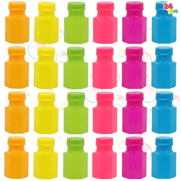24pcs Kids Assorted Mini Bubble Bottles with Wand