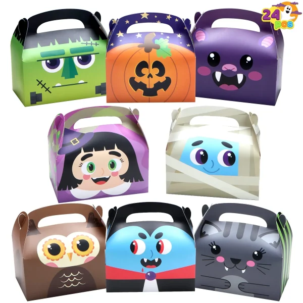 24pcs Multi-Character Halloween Cookie Boxes