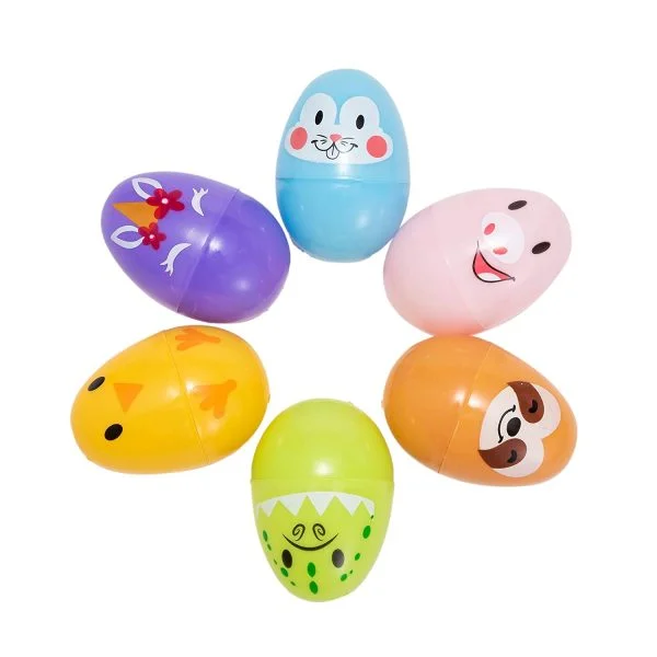 72Pcs Animal Decorated Easter Egg Shells