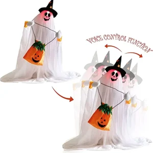 LED Animated Ghost Halloween Decoration 28in