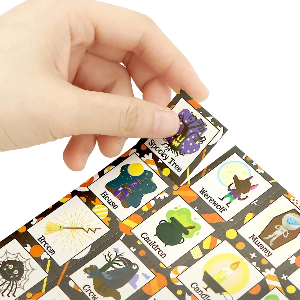 28Pcs Halloween Themed Bingo Game Card,Player