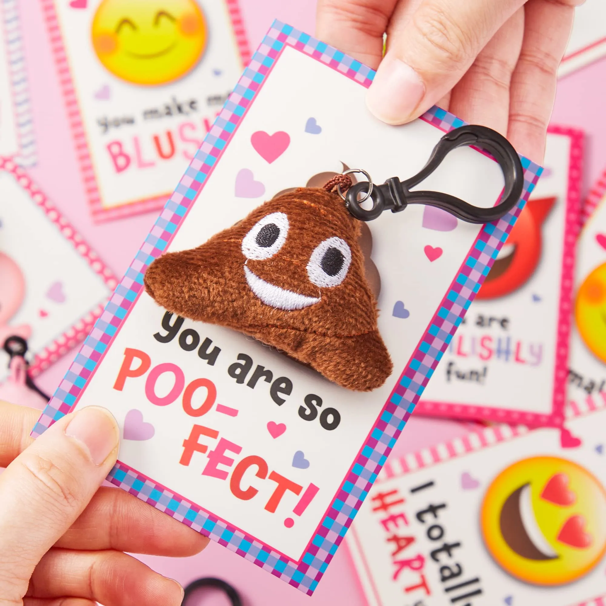 Plush Keychains Plush Emoji Poop Keychain Set of 12 