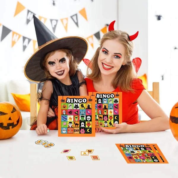 28pcs Halloween Bingo Card Game
