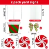 2pcs Outdoor Christmas Yard Signs with Stakes
