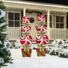 2pcs Outdoor Christmas Yard Signs with Stakes