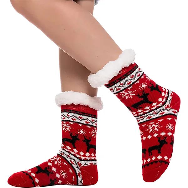 2pcs Christmas Slipper Socks with Grip