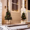 2pcs Prelit Christmas Tree Pathway Lights 24in
