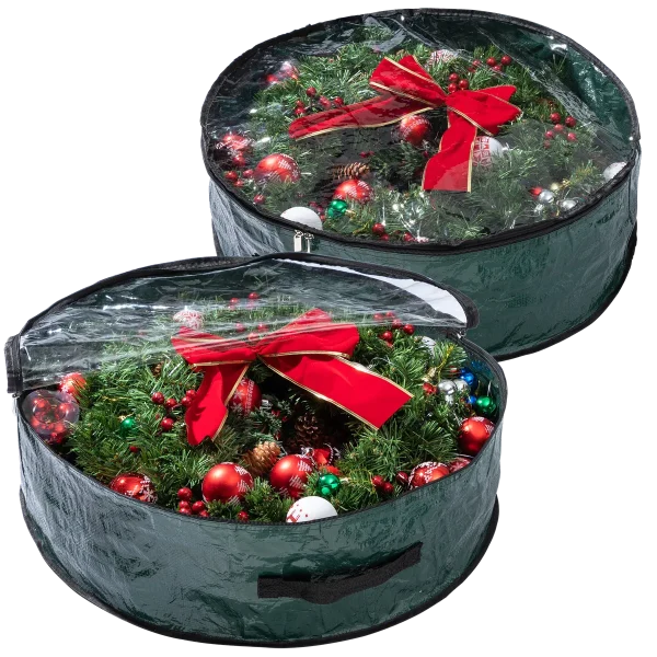 2pcs Christmas Wreath Storage Bags