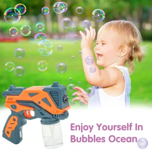 2pcs Bubble Gun with 2 Bottles Solution Refill