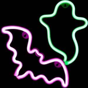 2-Count LED Halloween Neon Light Signs