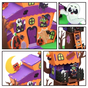 2Pcs Halloween 3D Foam Haunted House Kit