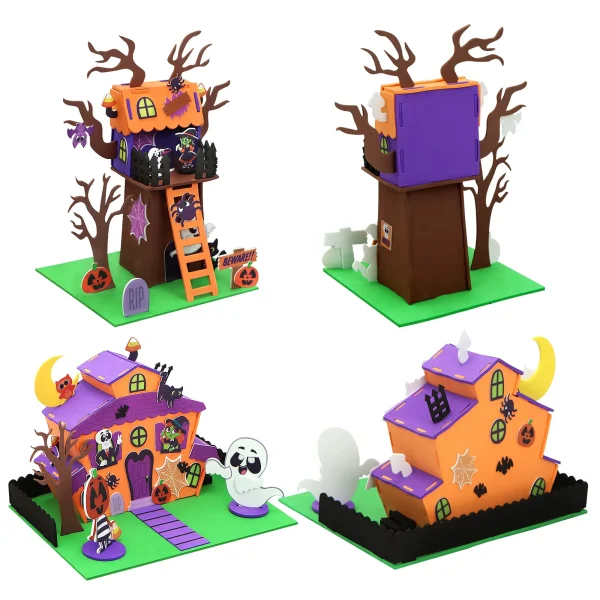 2Pcs Halloween 3D Foam Spooky Residence Kit