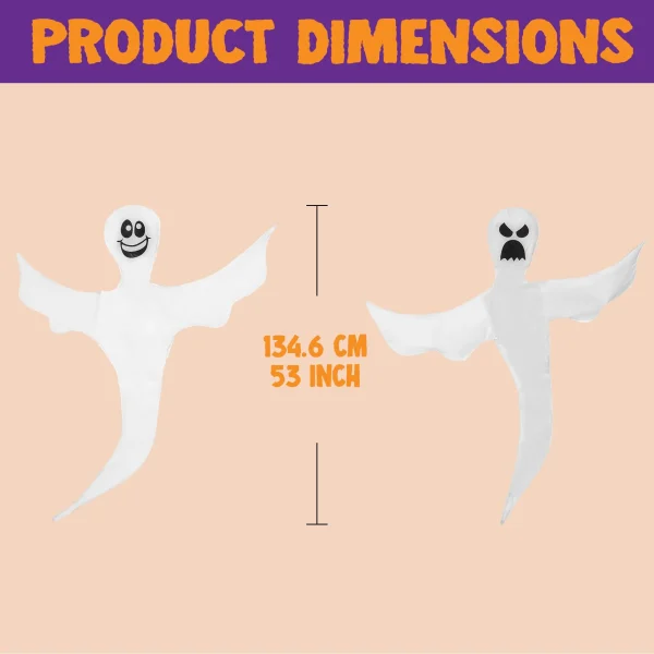 2Pcs Halloween Bendable Tree Wrap Ghost 53in