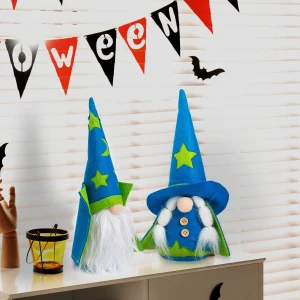 2Pcs Halloween Gnome Wizard Couple Plush