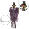 2Pcs Halloween Lighted Swinging Pumpkin and Witch