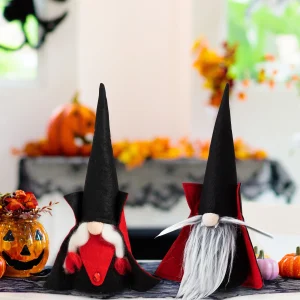 2Pcs Halloween Vampire Couple Gnome Plush