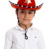 2Pcs Red Cowboy Hats Cosplay Accessories