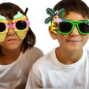 Fancy Frame Kids Neon Sunglasses, 8 Pcs