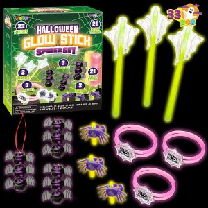 33Pcs Spider Theme Glow Sticks Kit