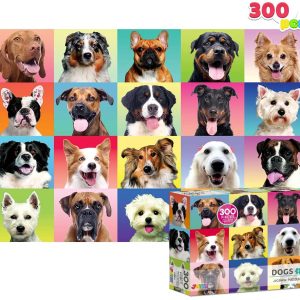 Multicolor Dogs Puzzles, 300 Pcs