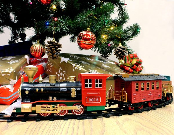 Christmas Electric Train Set with Miniatures