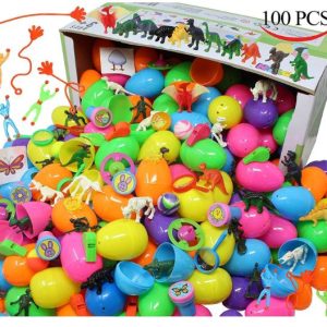 100pcs Prefilled Easter Eggs with Premium Novelty Toys