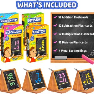 Math Flash Cards, 208 Pcs