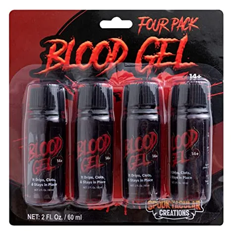 4pcs Vampire Fake Blood Gel Make up for Halloween 2oz