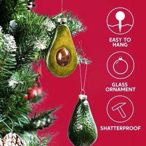 2pcs Avocado Christmas Tree Ornaments