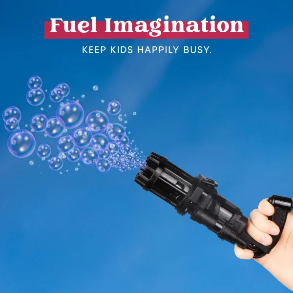 2pcs Bubble Gun Machine for kids with 2 Bubble Solutions