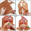 2pcs EVA Foam 3D Gingerbread House Christmas Craft Kit