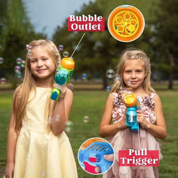 2pcs Bubble Guns with LED Lights and Music
