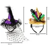 2pcs LED Headband Witch Hat Halloween Accessories