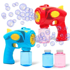 2pcs Red and Blue Bubble Blowing Machine Gun