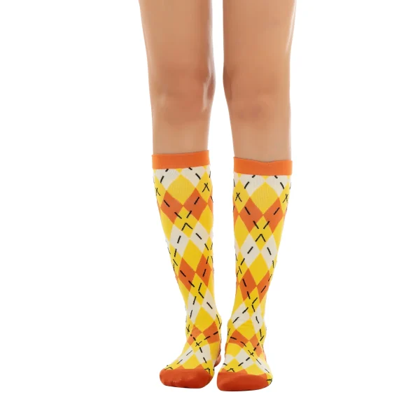 3pcs Adult Halloween Candy Corn Knee High Socks