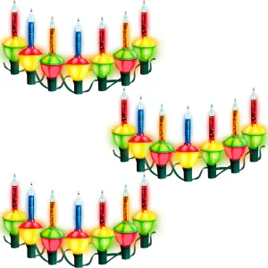 3×7 LED Multicolor Christmas Bubble String Lights 7ft