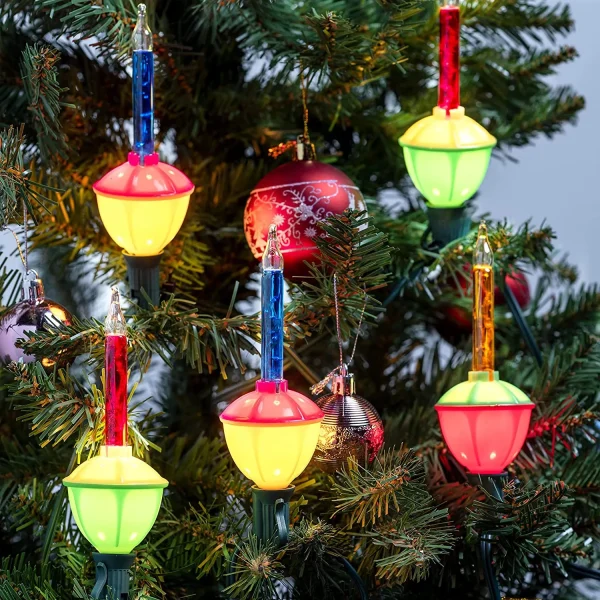 3x7 LED Multicolor Christmas Bubble String Lights 7ft