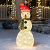 80 LED Cotton Snowman with Christmas Hat 3.5ft