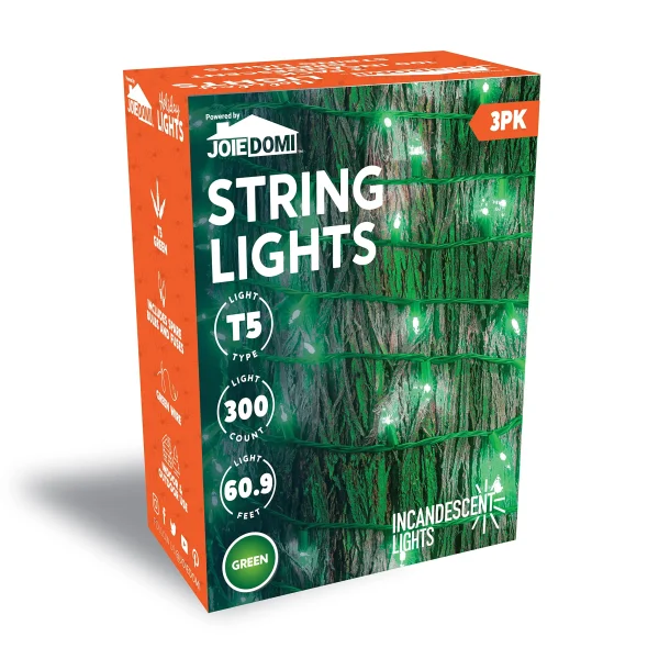 300 Incandescent Green Halloween String Lights