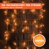 300 Incandescent Orange Halloween String Lights 74ft